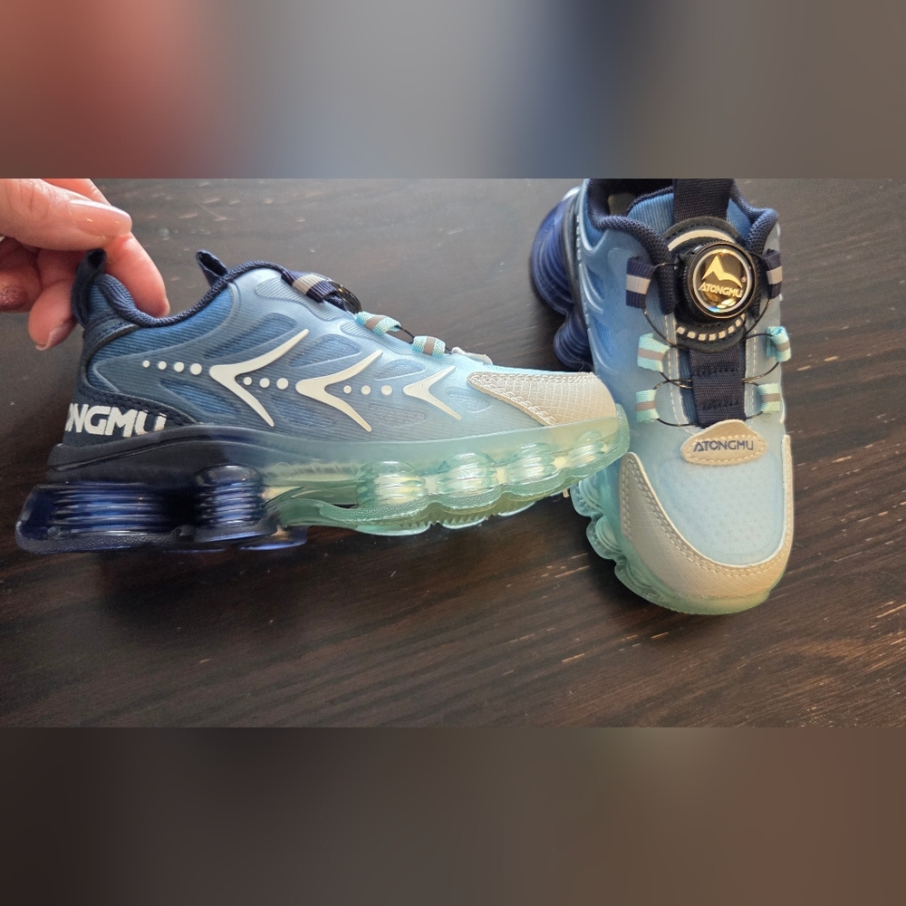 Kids Blue Athletic Sneakers - Picture 3 of 6